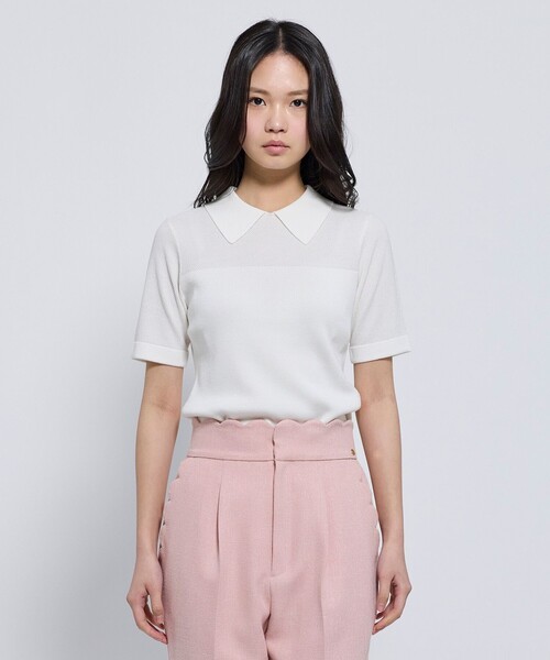 TOCCA(トッカ)の「HONEYCOMB MESH KNIT ニットトップス(ニット/セーター・レディース・ピンク系・MEDIUM/SMALL)」の4枚目の写真