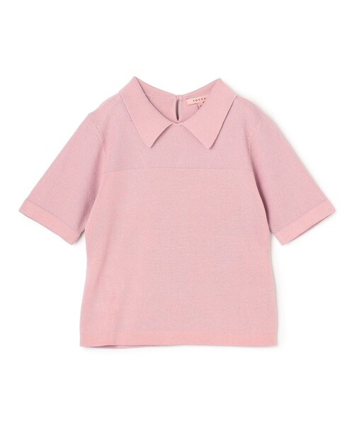 TOCCA(トッカ)の「HONEYCOMB MESH KNIT ニットトップス(ニット/セーター・レディース・ピンク系・MEDIUM/SMALL)」の14枚目の写真