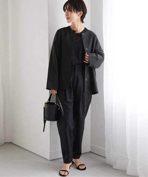 JOURNAL STANDARD relume（ジャーナルスタンダード　レリューム）の「《追加》［撥水 / UVカット］【SPENSIERATO】クルーネックコクーンブルゾン（その他アウター・レディース・ブラック/アイボリー・FREE）」の14枚目の写真