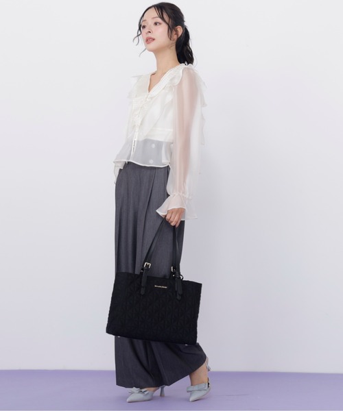 JILL by JILL STUART(ジルバイジルスチュアート)の「プリーツフリルブラウス(シャツ/ブラウス・レディース・ホワイト/ブルー/ブラック系その他・FREE)」の14枚目の写真
