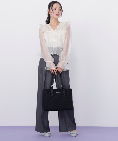 JILL by JILL STUART(ジルバイジルスチュアート)の「プリーツフリルブラウス(シャツ/ブラウス・レディース・ホワイト/ブルー/ブラック系その他・FREE)」の13枚目の写真