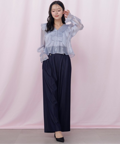 JILL by JILL STUART(ジルバイジルスチュアート)の「プリーツフリルブラウス(シャツ/ブラウス・レディース・ホワイト/ブルー/ブラック系その他・FREE)」の20枚目の写真