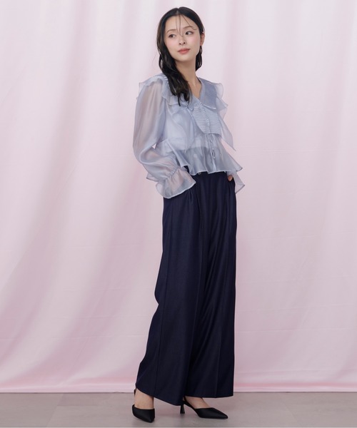 JILL by JILL STUART(ジルバイジルスチュアート)の「プリーツフリルブラウス(シャツ/ブラウス・レディース・ホワイト/ブルー/ブラック系その他・FREE)」の22枚目の写真