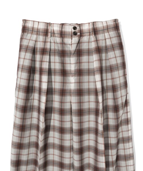 MIDIUMISOLID（ミディウミソリッド）の「MIDIUMISOLID Men’s シアーチェックテーパードパンツ（その他パンツ・メンズ・アイボリー・48）」の12枚目の写真