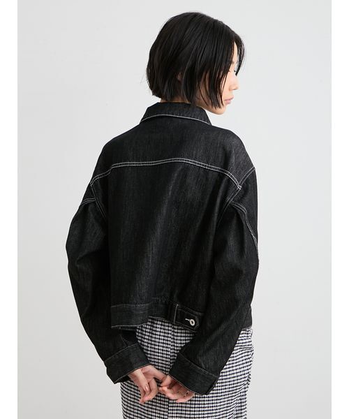 MIESROHE(ミースロエ)の「【洗える】ミドルカットデニムジャケット(デニムジャケット・レディース・ブルー/ブラック/ホワイト・F)」の19枚目の写真