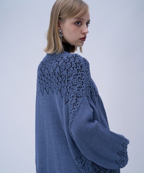 HARE（ハレ）の「キリカエコットンミドルカーディガン(HARE)（カーディガン/ボレロ・レディース・ブラック/グレー/ブルー・FREE）」の19枚目の写真