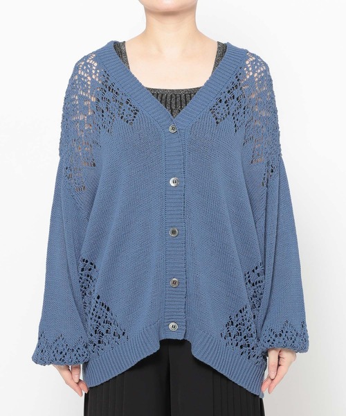 HARE（ハレ）の「キリカエコットンミドルカーディガン(HARE)（カーディガン/ボレロ・レディース・ブラック/グレー/ブルー・FREE）」の20枚目の写真