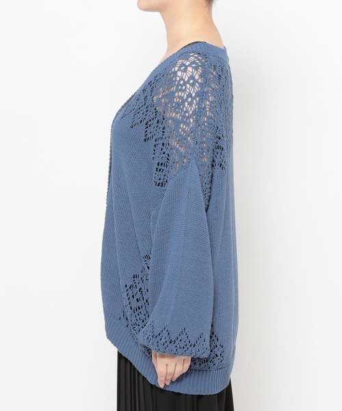 HARE（ハレ）の「キリカエコットンミドルカーディガン(HARE)（カーディガン/ボレロ・レディース・ブラック/グレー/ブルー・FREE）」の21枚目の写真