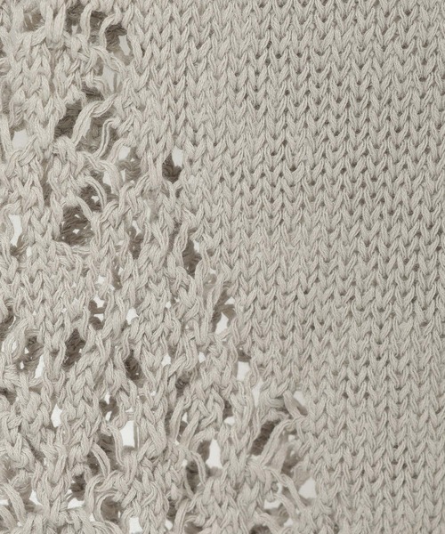 HARE（ハレ）の「キリカエコットンミドルカーディガン(HARE)（カーディガン/ボレロ・レディース・ブラック/グレー/ブルー・FREE）」の5枚目の写真