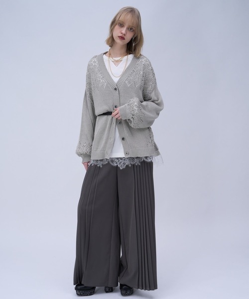 HARE（ハレ）の「キリカエコットンミドルカーディガン(HARE)（カーディガン/ボレロ・レディース・ブラック/グレー/ブルー・FREE）」の8枚目の写真