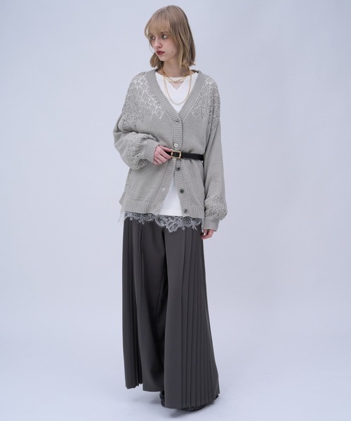 HARE（ハレ）の「キリカエコットンミドルカーディガン(HARE)（カーディガン/ボレロ・レディース・ブラック/グレー/ブルー・FREE）」の9枚目の写真