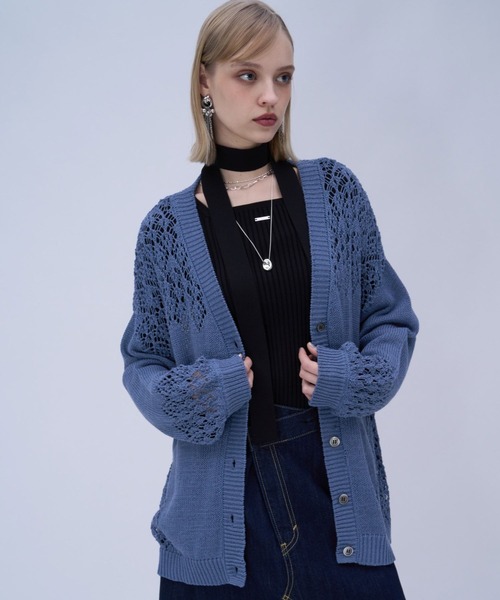 HARE（ハレ）の「キリカエコットンミドルカーディガン(HARE)（カーディガン/ボレロ・レディース・ブラック/グレー/ブルー・FREE）」の18枚目の写真