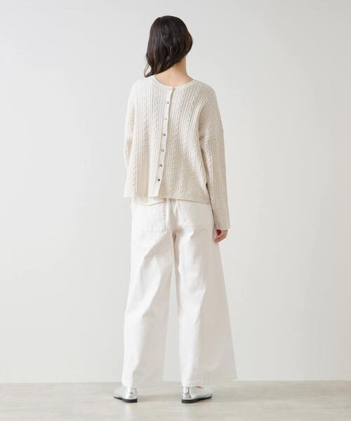 LOGEMENT DE CLAIRE(ロジュモンドクレール)の「2WAYクルーネックカーディガン&プルオーバー(カーディガン/ボレロ・レディース・イエロー/オフホワイト/ブラック・FREE)」の7枚目の写真