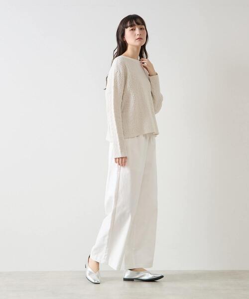 LOGEMENT DE CLAIRE(ロジュモンドクレール)の「2WAYクルーネックカーディガン&プルオーバー(カーディガン/ボレロ・レディース・イエロー/オフホワイト/ブラック・FREE)」の8枚目の写真