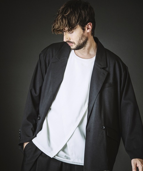 NO ID.（ノーアイディ）の「【NO ID.】Slit Layered 8-Sleeve Big T-shirt / スリット レイヤード 8分袖 ビッグ Tシャツ（Tシャツ/カットソー・メンズ・ブラック/グレー/ホワイト・ONE SIZE）」の12枚目の写真