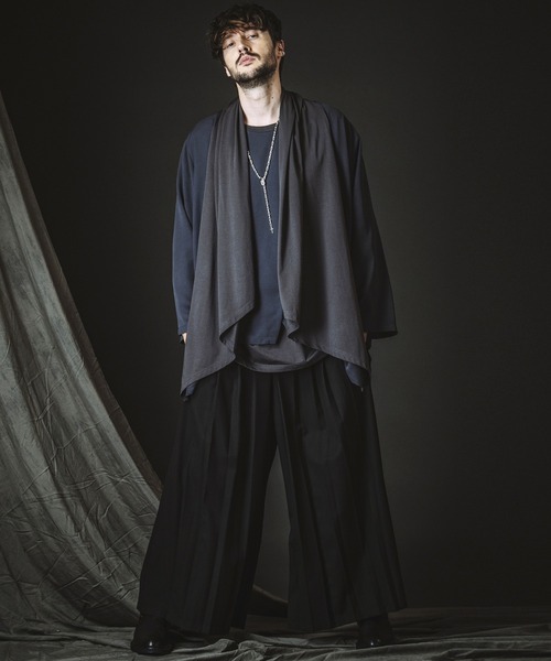 NO ID.（ノーアイディ）の「【NO ID.】Slit Layered 8-Sleeve Big T-shirt / スリット レイヤード 8分袖 ビッグ Tシャツ（Tシャツ/カットソー・メンズ・ブラック/グレー/ホワイト・ONE SIZE）」の22枚目の写真