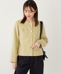ジャケット/アウター（イエロー/黄色系・ツイード）ファッション通販