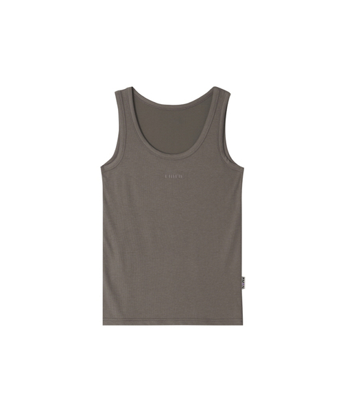 RMRN(アルエームアルエヌ)の「RIBBED SLEEVELESS TOP(Tシャツ/カットソー・レディース・ブラック/カーキ/クリーム/チャコールグレー・FREE)」の4枚目の写真