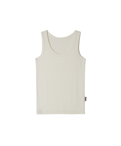 RMRN(アルエームアルエヌ)の「RIBBED SLEEVELESS TOP(Tシャツ/カットソー・レディース・ブラック/カーキ/クリーム/チャコールグレー・FREE)」の3枚目の写真