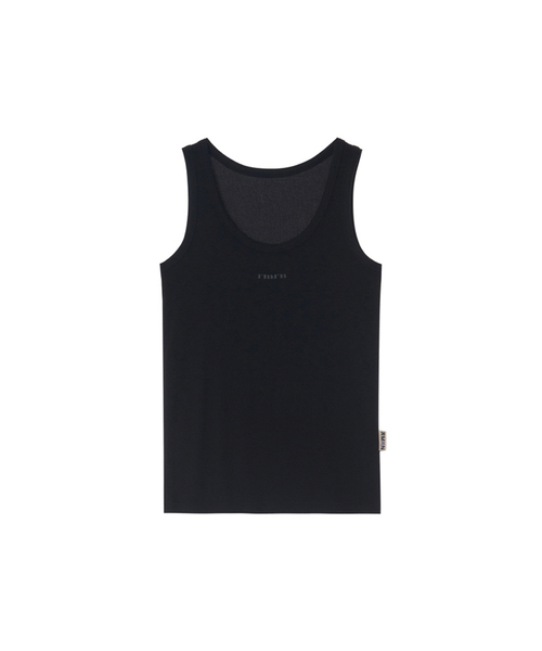 RMRN(アルエームアルエヌ)の「RIBBED SLEEVELESS TOP(Tシャツ/カットソー・レディース・ブラック/カーキ/クリーム/チャコールグレー・FREE)」の1枚目の写真