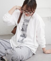 Remind me and forever | レイヤードしやすい丈感◎フォト&ロゴ刺繍ロンT(Tシャツ/カットソー)