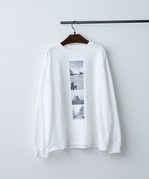 Remind me and forever（リマインドミーアンドフォーエバー）の「レイヤードしやすい丈感◎フォト&ロゴ刺繍ロンT（Tシャツ/カットソー・レディース・アイボリー/オフホワイト・FREE）」の3枚目の写真