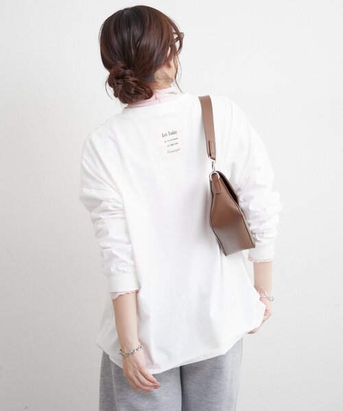 Remind me and forever（リマインドミーアンドフォーエバー）の「レイヤードしやすい丈感◎フォト&ロゴ刺繍ロンT（Tシャツ/カットソー・レディース・アイボリー/オフホワイト・FREE）」の14枚目の写真