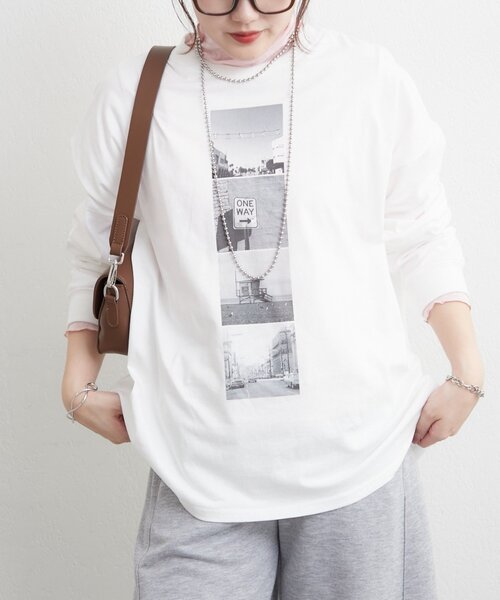 Remind me and forever（リマインドミーアンドフォーエバー）の「レイヤードしやすい丈感◎フォト&ロゴ刺繍ロンT（Tシャツ/カットソー・レディース・アイボリー/オフホワイト・FREE）」の19枚目の写真