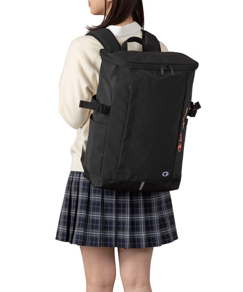 Champion(チャンピオン)の「チャンピオン リュックサック ボックス型 通学 68901(バックパック/リュック・メンズ・ブラック/オレンジ系その他/ブルー系その他・FREE)」の7枚目の写真