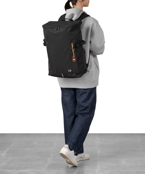 Champion(チャンピオン)の「チャンピオン リュックサック ボックス型 通学 68901(バックパック/リュック・メンズ・ブラック/オレンジ系その他/ブルー系その他・FREE)」の13枚目の写真