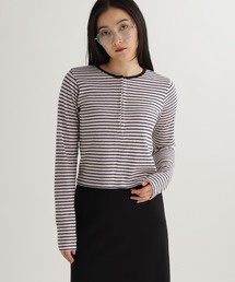 studio CLIP | 【daily CLIP】ホックヘンリーボーダープルオーバー(Tシャツ/カットソー)