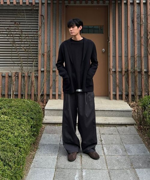 BEGIN202（ビギン202）の「ナイコマ ツーピンタックパンツ [チャコール]（その他パンツ・メンズ・その他・4/1/2/3）」の2枚目の写真