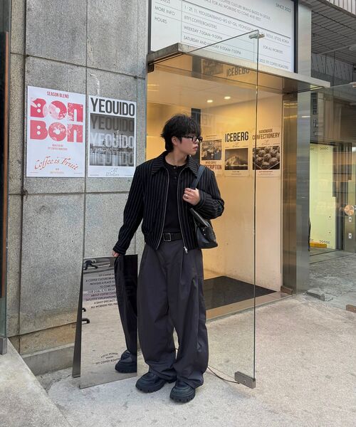 BEGIN202（ビギン202）の「ナイコマ ツーピンタックパンツ [チャコール]（その他パンツ・メンズ・その他・4/1/2/3）」の5枚目の写真