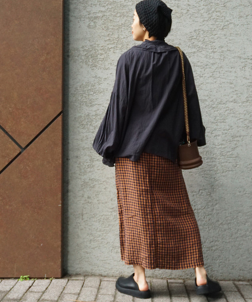 JOURNAL STANDARD LUXE（ジャーナルスタンダード　ラックス）の「80コットンローンフリルブラウス（シャツ/ブラウス・レディース・ホワイト/ブラック・FREE）」の5枚目の写真