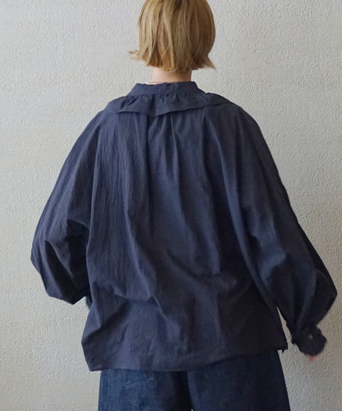 JOURNAL STANDARD LUXE（ジャーナルスタンダード　ラックス）の「80コットンローンフリルブラウス（シャツ/ブラウス・レディース・ホワイト/ブラック・FREE）」の11枚目の写真