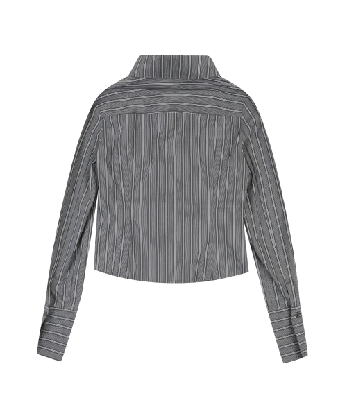 ORDINARY HOLIDAY（オーディナリー ホリデー）の「MULTI STRIPE SLIM FIT SHIRT [CHARCOAL]（シャツ/ブラウス・レディース・その他・FREE）」の3枚目の写真