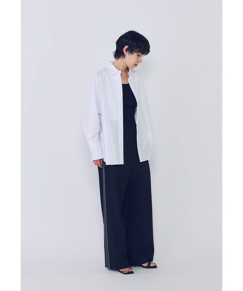 1er Arrondissement(プルミエアロンディスモン)の「ブザムシャツ(シャツ/ブラウス・レディース・グレー×サックスブルー/オフホワイト/ストライプ・38/36)」の8枚目の写真