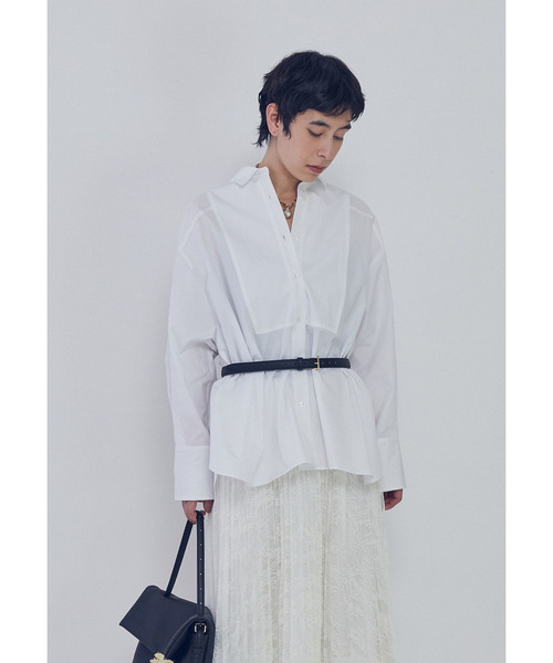 1er Arrondissement(プルミエアロンディスモン)の「ブザムシャツ(シャツ/ブラウス・レディース・グレー×サックスブルー/オフホワイト/ストライプ・38/36)」の11枚目の写真
