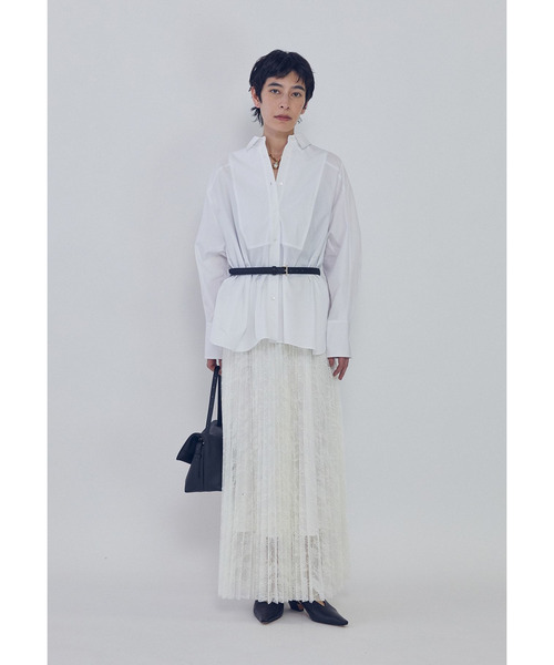 1er Arrondissement(プルミエアロンディスモン)の「ブザムシャツ(シャツ/ブラウス・レディース・グレー×サックスブルー/オフホワイト/ストライプ・38/36)」の12枚目の写真