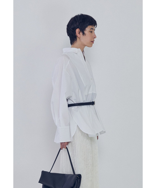 1er Arrondissement(プルミエアロンディスモン)の「ブザムシャツ(シャツ/ブラウス・レディース・グレー×サックスブルー/オフホワイト/ストライプ・38/36)」の13枚目の写真
