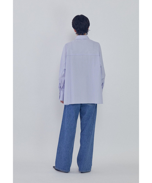 1er Arrondissement(プルミエアロンディスモン)の「ブザムシャツ(シャツ/ブラウス・レディース・グレー×サックスブルー/オフホワイト/ストライプ・38/36)」の22枚目の写真