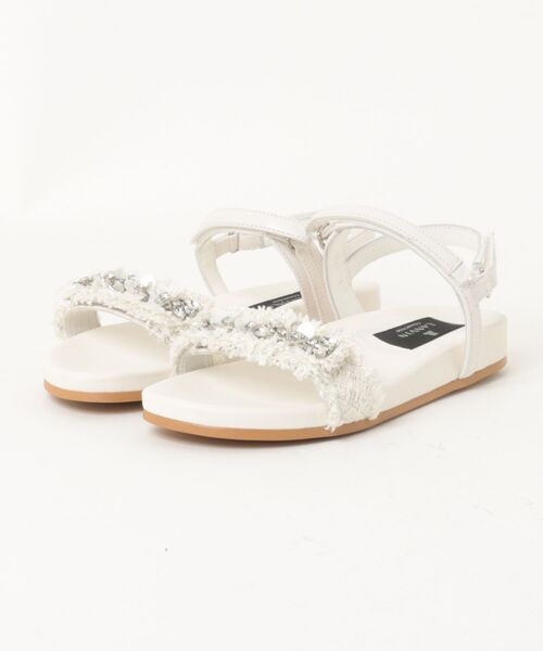 ビジューモチーフフットベッドサンダル（サンダル）｜LANVIN