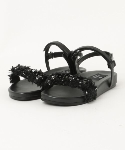 ビジューモチーフフットベッドサンダル（サンダル）｜LANVIN