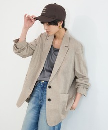 BARNYARDSTORM | BARNYARDSTORM / CONFITリネンテーラージャケット<セットアップ対応>【『ネルソンさん』YouTubeご紹介アイテム】(テーラードジャケット)