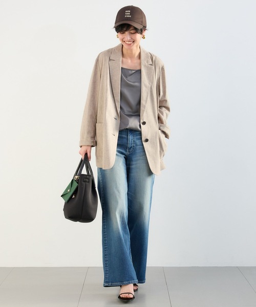 BARNYARDSTORM（バンヤードストーム）の「BARNYARDSTORM / CONFITリネンテーラージャケット＜セットアップ対応＞【『ネルソンさん』YouTubeご紹介アイテム】（テーラードジャケット・レディース・ベージュ/ブラック・M/S）」の6枚目の写真