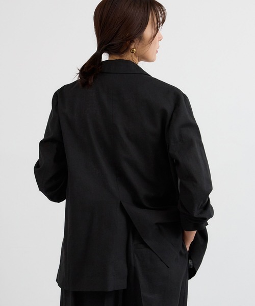 BARNYARDSTORM（バンヤードストーム）の「BARNYARDSTORM / CONFITリネンテーラージャケット＜セットアップ対応＞【『ネルソンさん』YouTubeご紹介アイテム】（テーラードジャケット・レディース・ベージュ/ブラック・M/S）」の10枚目の写真