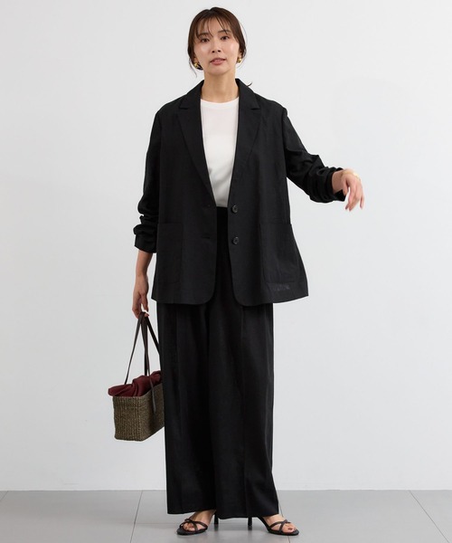 BARNYARDSTORM（バンヤードストーム）の「BARNYARDSTORM / CONFITリネンテーラージャケット＜セットアップ対応＞【『ネルソンさん』YouTubeご紹介アイテム】（テーラードジャケット・レディース・ベージュ/ブラック・M/S）」の19枚目の写真