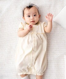 fillot de bebe reduction（フィヨデュベベルダクティオン）の「【お揃い】リバティプリント半袖2WAYオール(50~75cm)（ロンパース）」