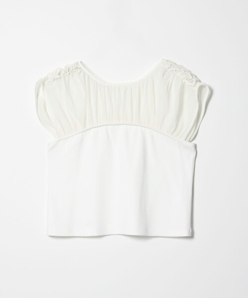 EMMEL REFINES(エメルリファインズ)の「<EMMEL REFINES>EM ヨウリュウ カタフリル ドッキング Tシャツ(Tシャツ/カットソー・レディース・ブラック/オフホワイト・FREE)」の7枚目の写真