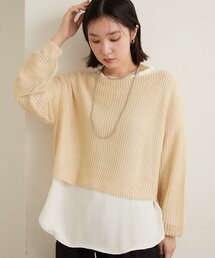 Omekashi | メッシュワイドニット(ニット/セーター)
